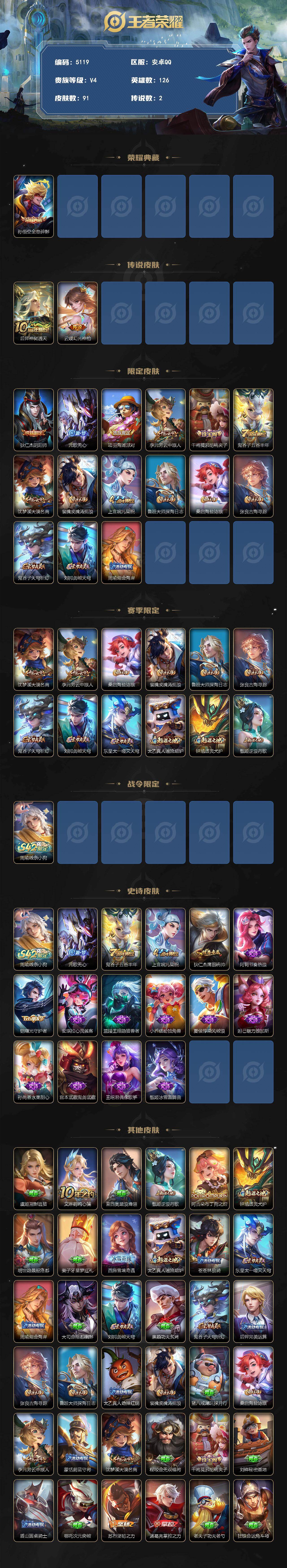 WZJZ4229578王者荣耀账号详情图2