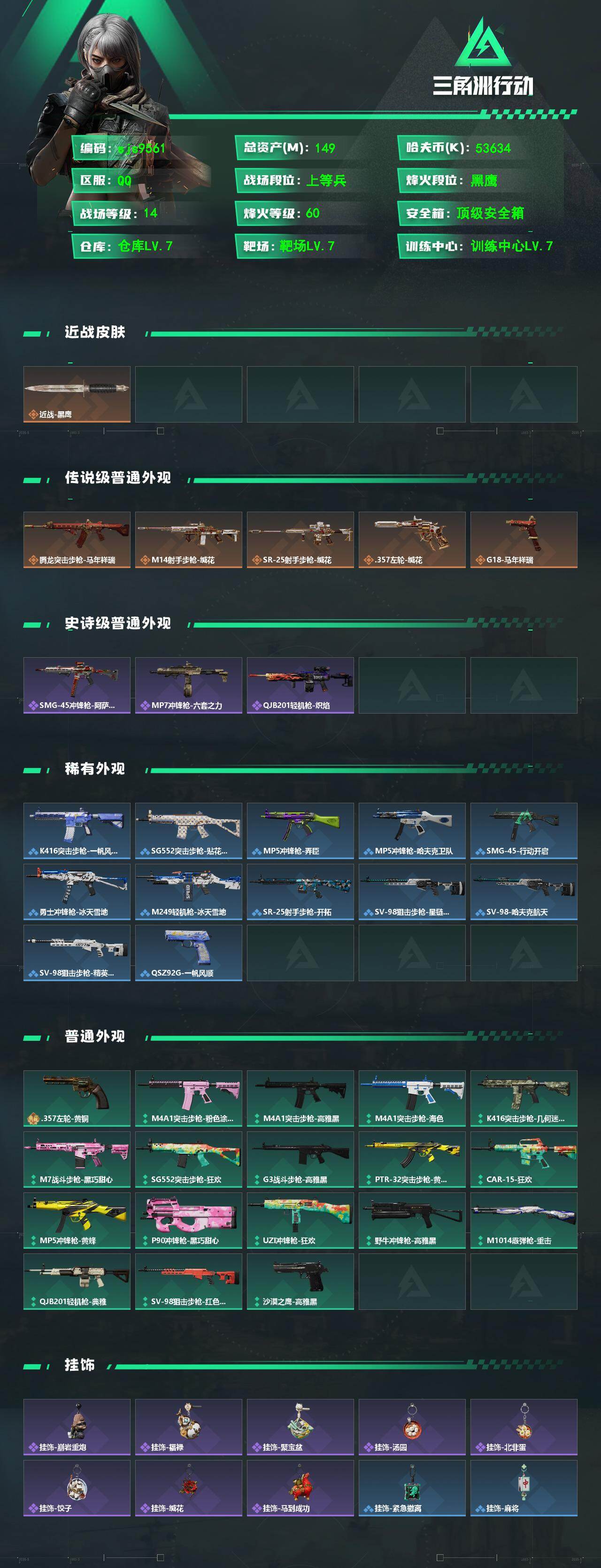 SJZCMW471234三角洲行动账号详情图2