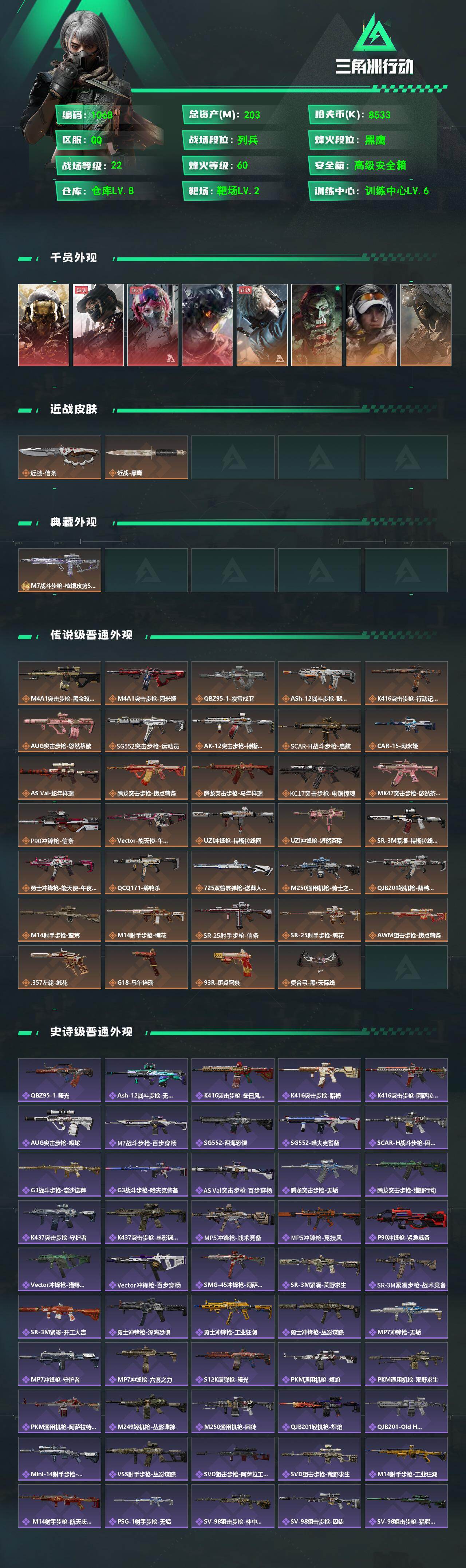 SJZCMW470428三角洲行动账号详情图2