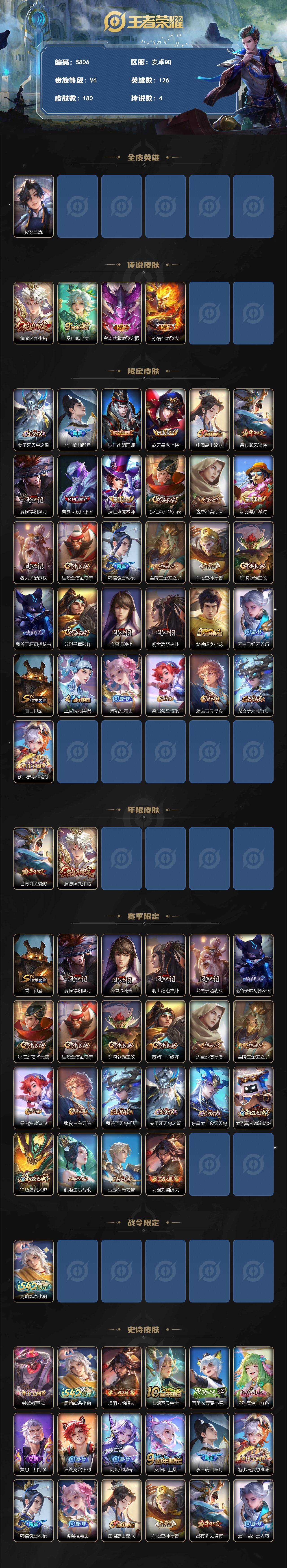 WZCMW4230581王者荣耀账号详情图2 WZCMW4230581王者荣耀账号详情图2