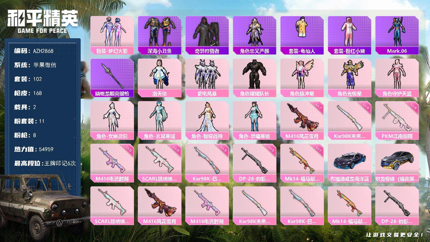 HPCMW4144164和平精英账号详情图2