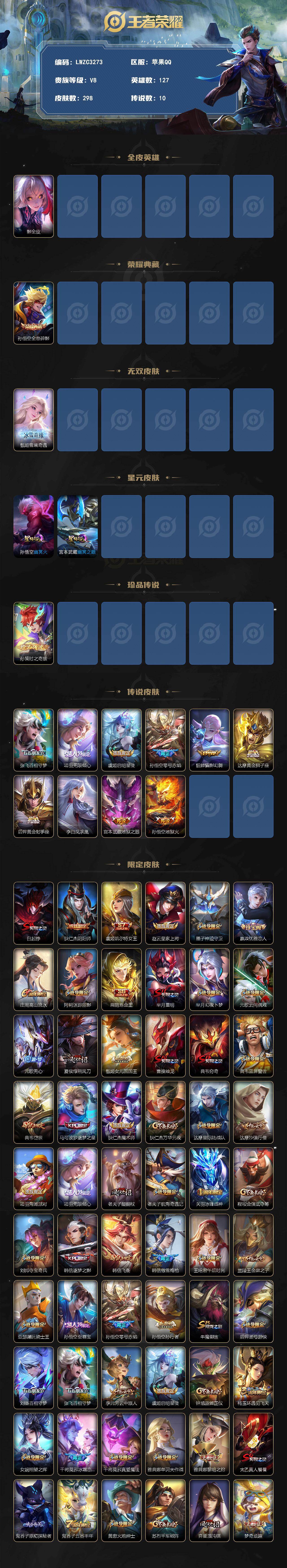 WZLX4229484王者荣耀账号详情图2