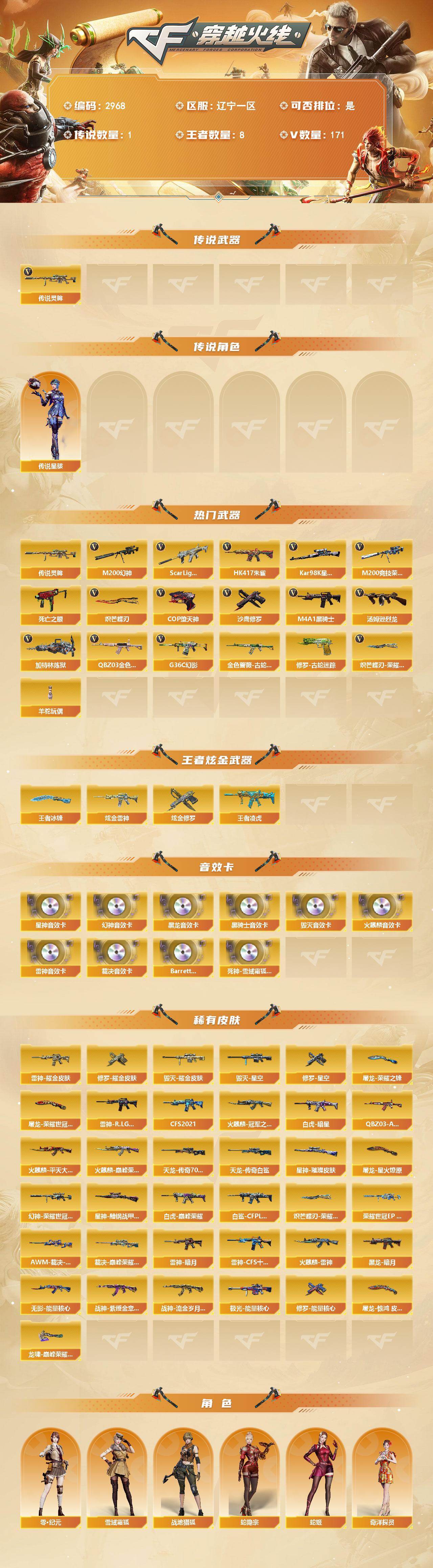 CFCMW460953穿越火线账号详情图2