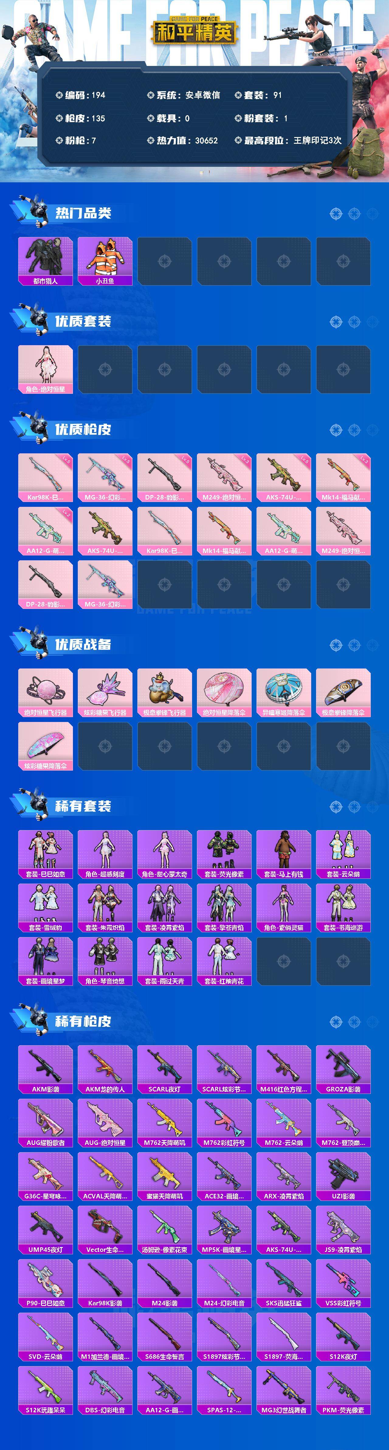 HPLX4134601和平精英账号详情图2