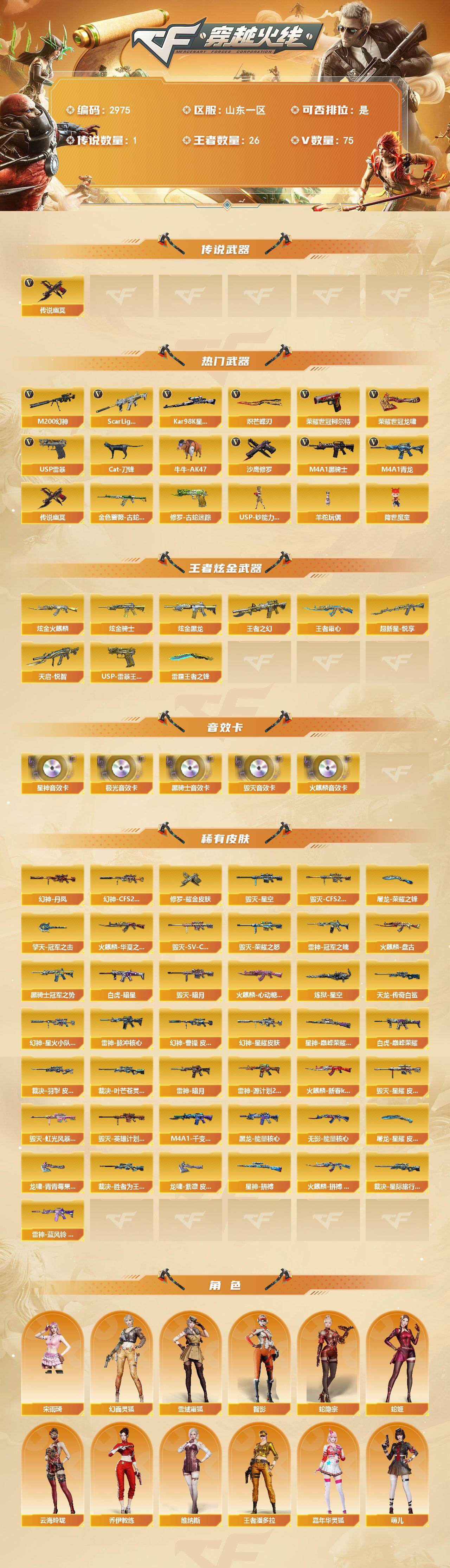 CFCMW460989穿越火线账号详情图2