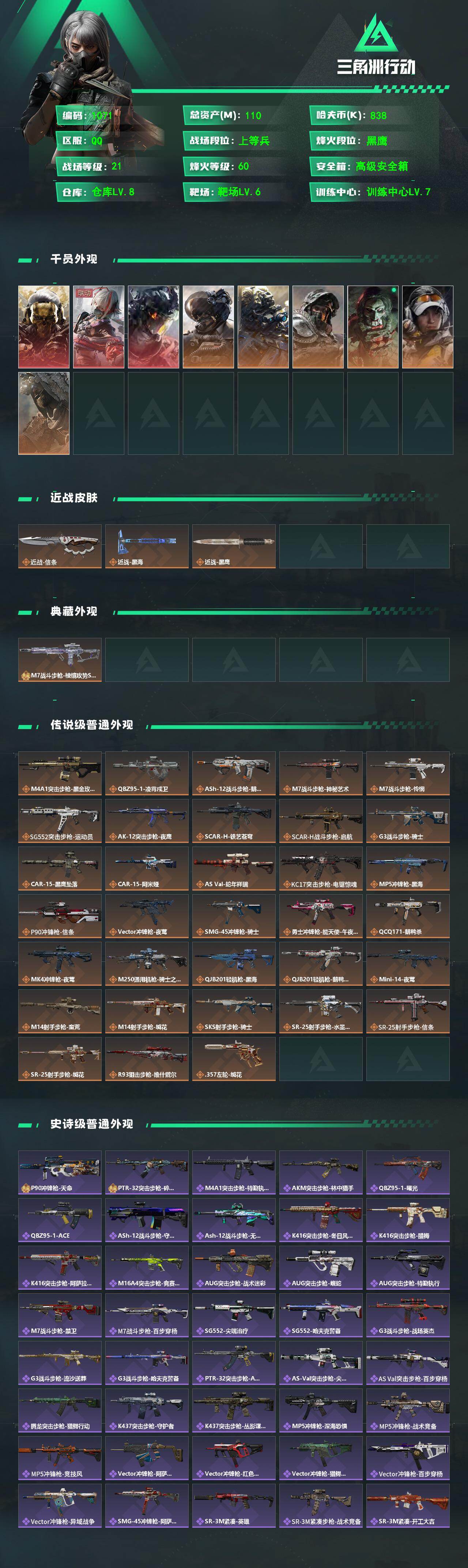 SJZCMW470696三角洲行动账号详情图2