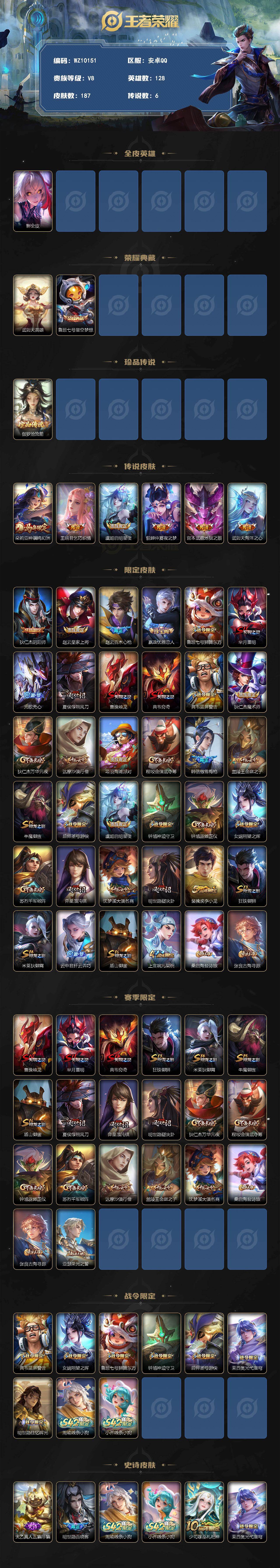 WZXS4251505王者荣耀账号详情图2