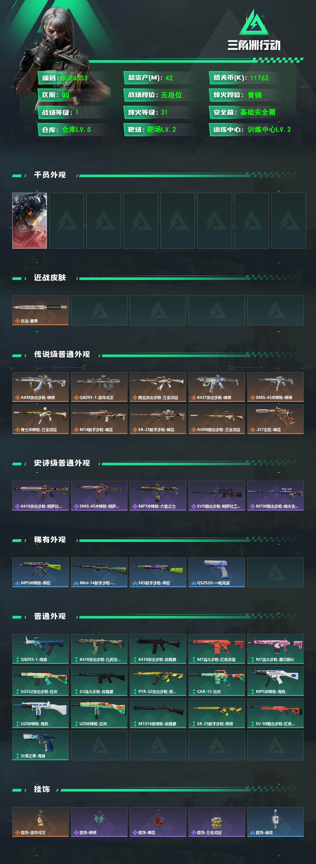 SJZQM468701三角洲行动账号详情图3