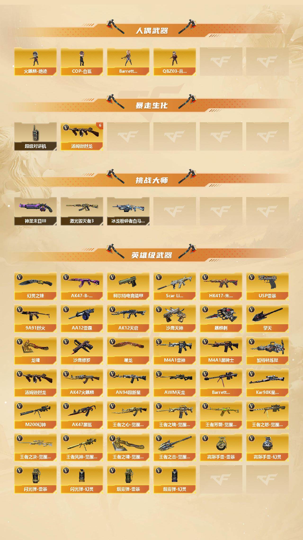 CFCMW461036穿越火线账号详情图3 CFCMW461036穿越火线账号详情图3