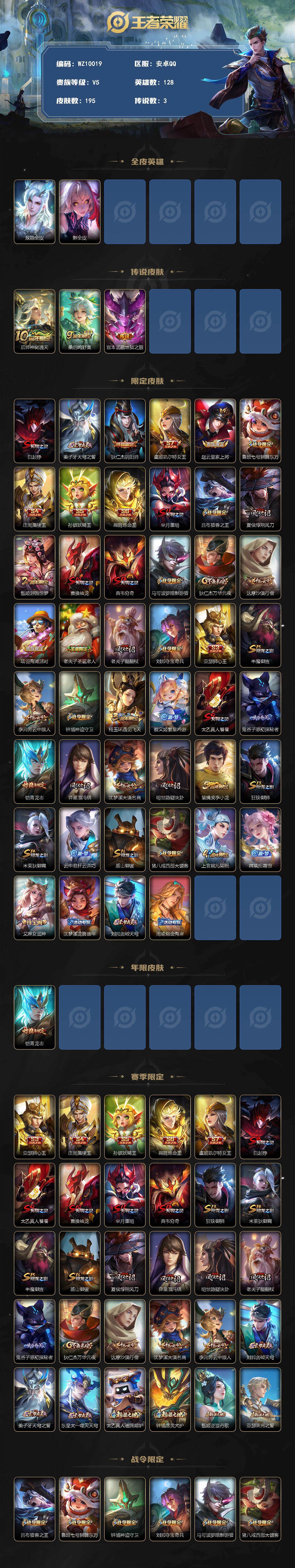 WZXS4242703王者荣耀账号详情图2