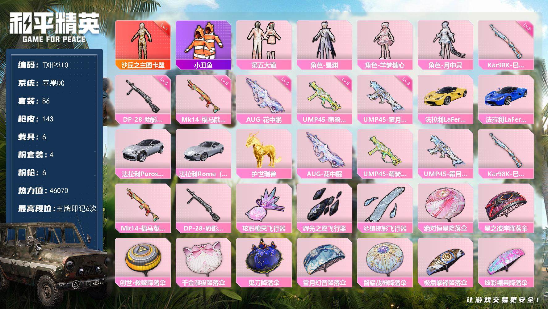 HPQM4164517和平精英账号详情图3 HPQM4164517和平精英账号详情图3