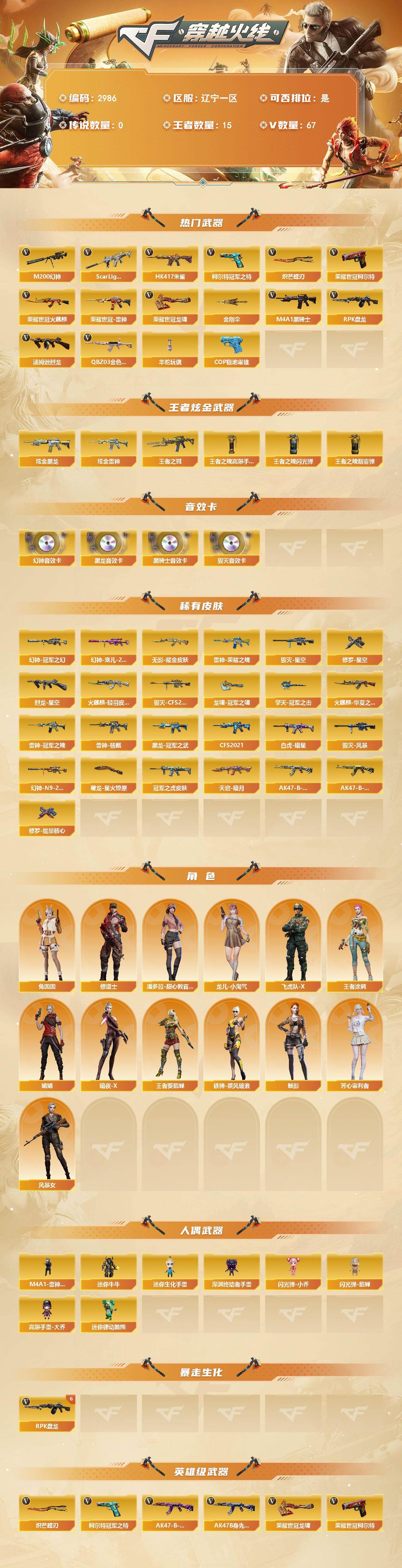 CFCMW461405穿越火线账号详情图2