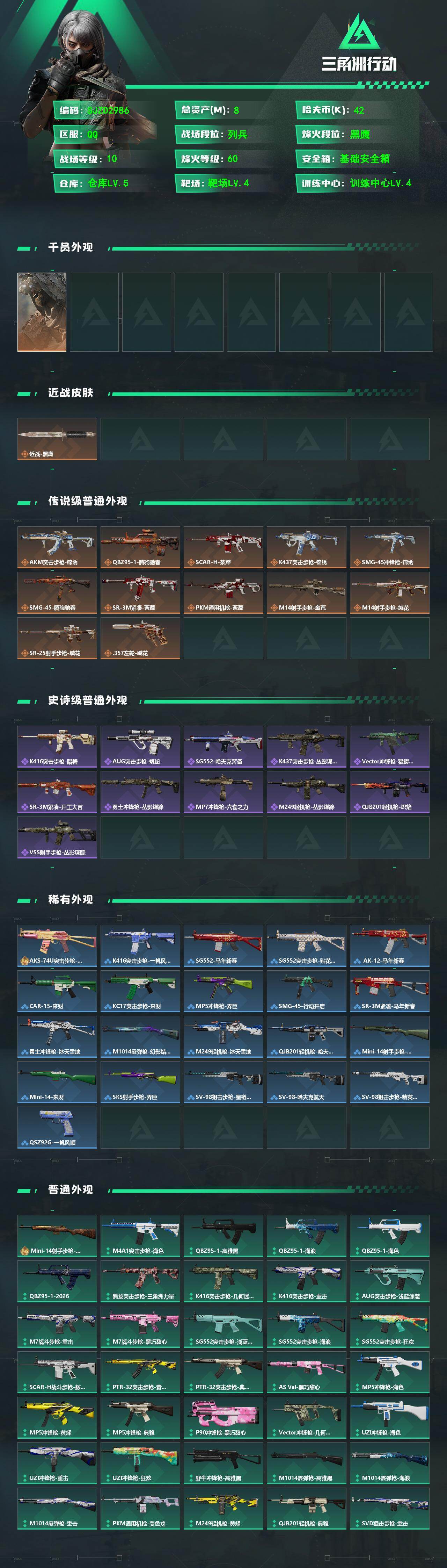 SJZEY468595三角洲行动账号详情图2 SJZEY468595三角洲行动账号详情图2