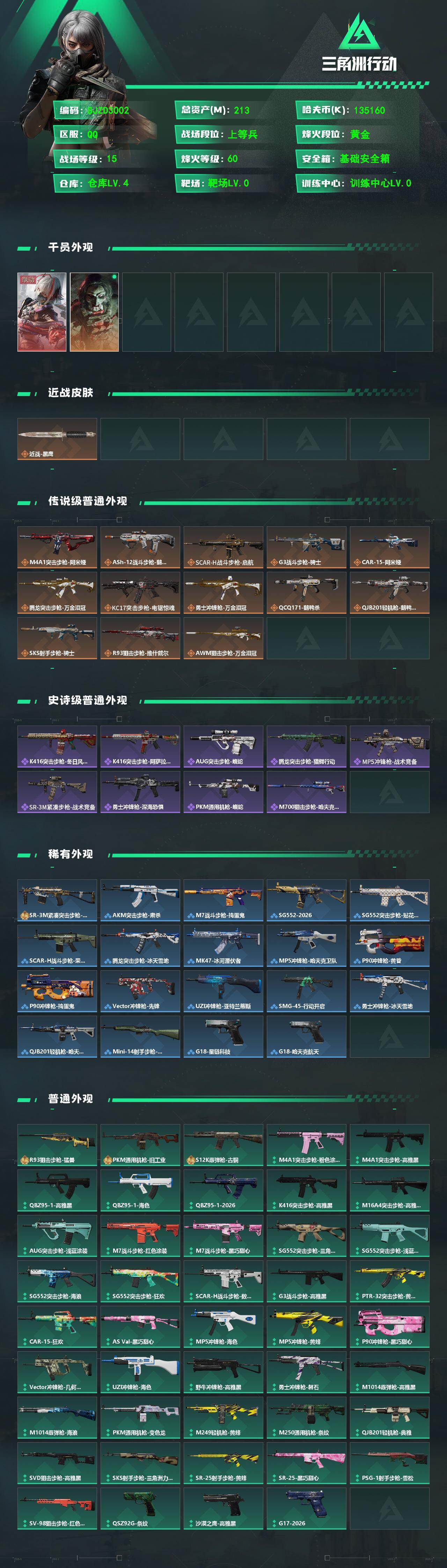 SJZEY468994三角洲行动账号详情图2 SJZEY468994三角洲行动账号详情图2