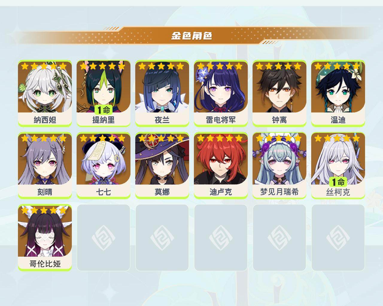 YSEY43436原神账号详情图2