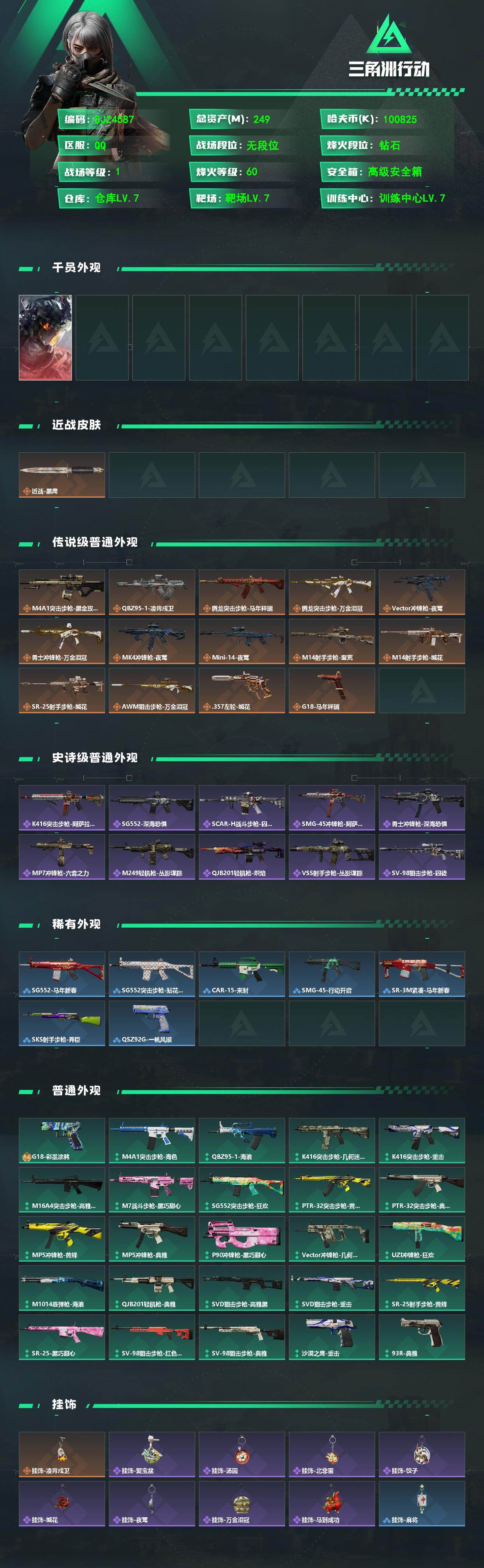 SJZQM469397三角洲行动账号详情图3