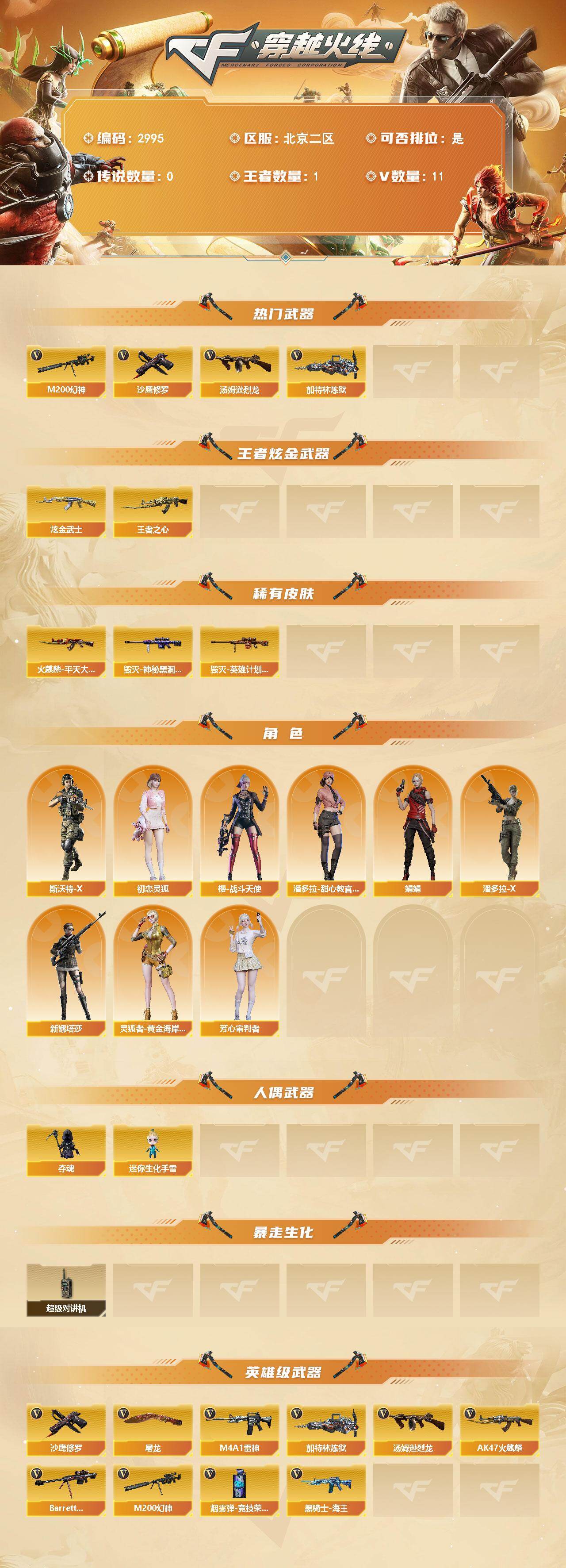 CFCMW461536穿越火线账号详情图2