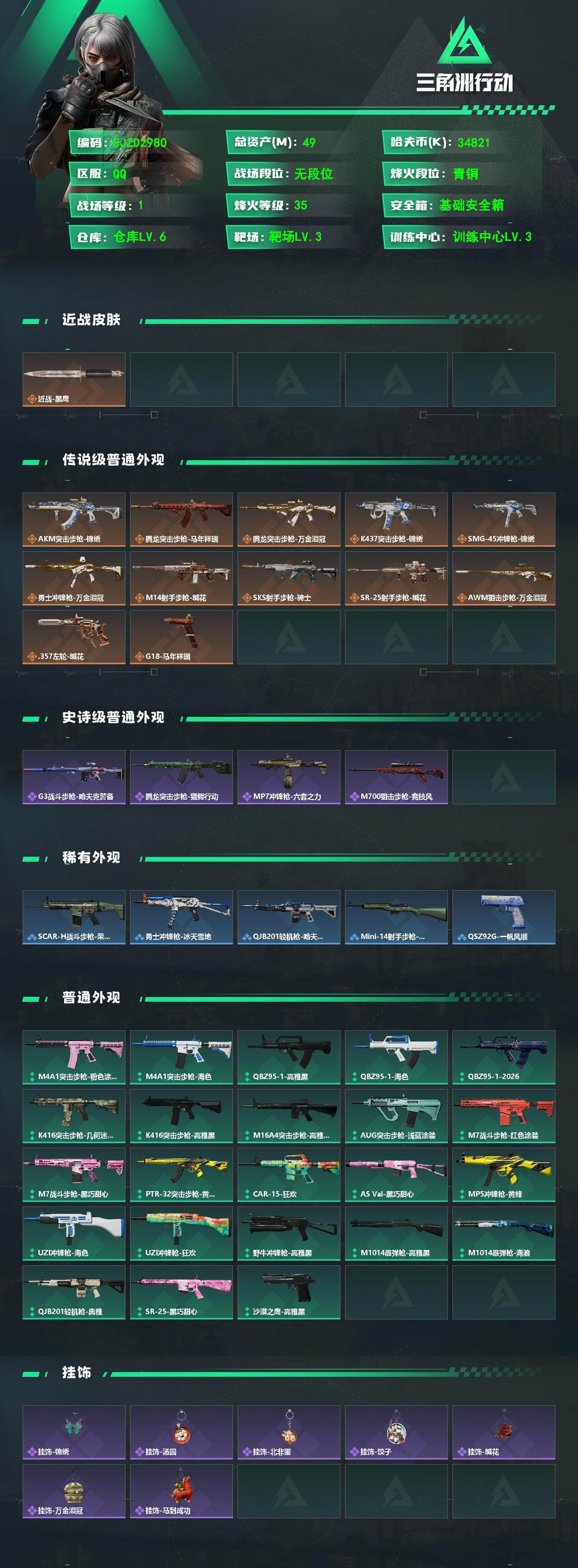 SJZEY468533三角洲行动账号详情图2 SJZEY468533三角洲行动账号详情图2