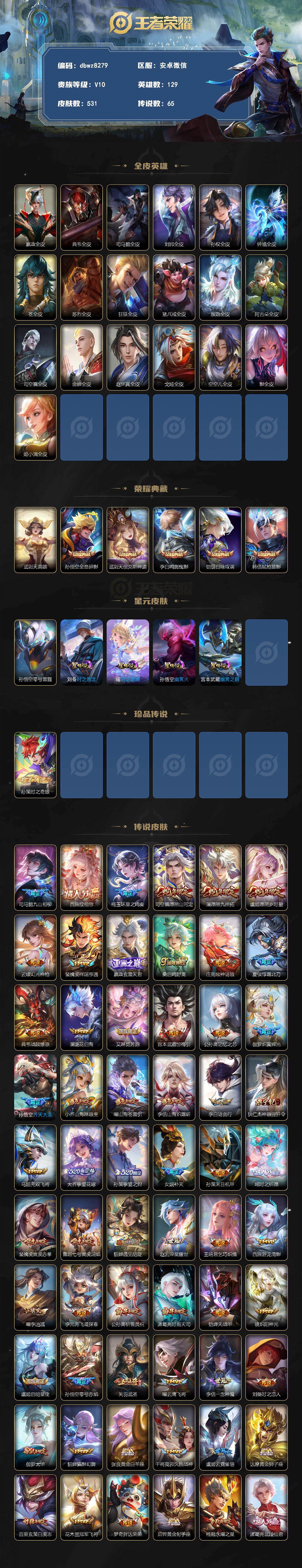 WZQM4228642王者荣耀账号详情图3