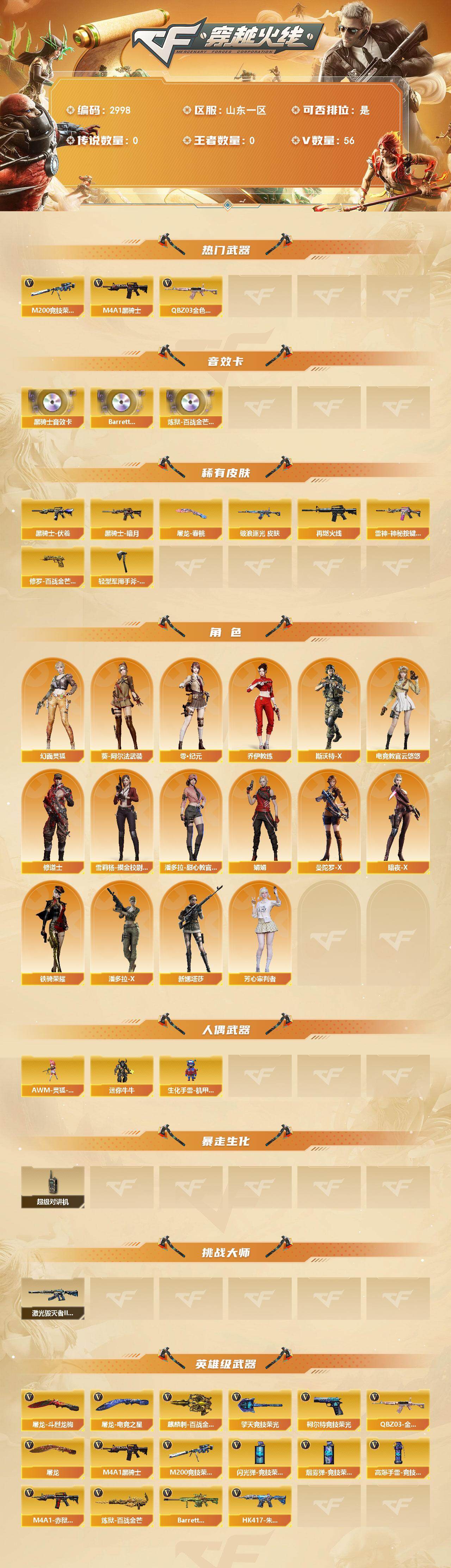 CFCMW461549穿越火线账号详情图2