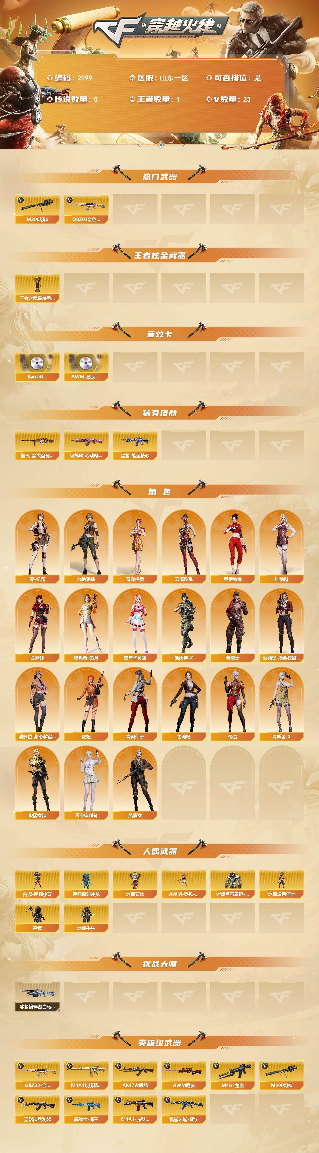 CFCMW461550穿越火线账号详情图2