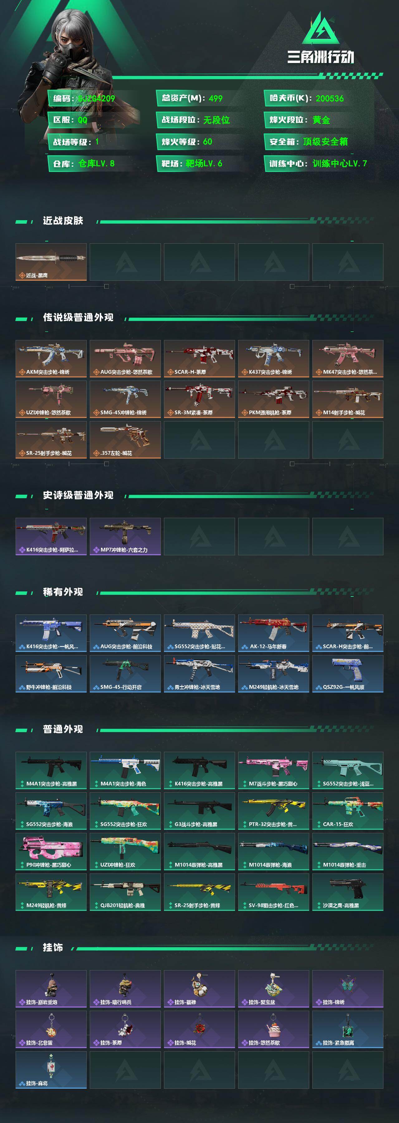 SJZEY469536三角洲行动账号详情图2 SJZEY469536三角洲行动账号详情图2