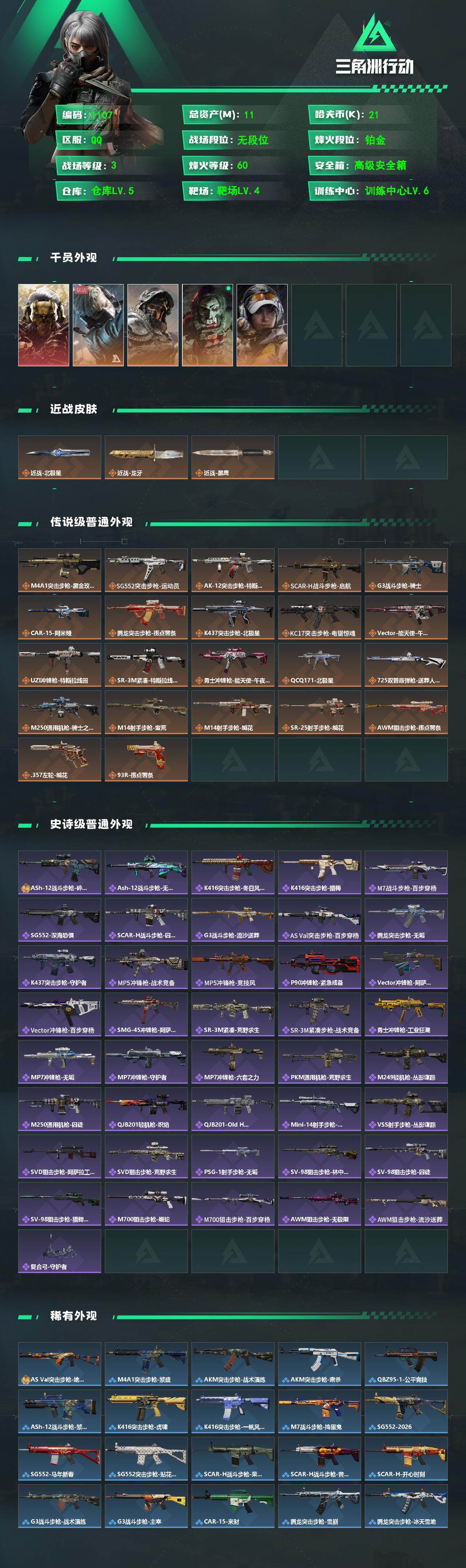 SJZCMW471861三角洲行动账号详情图2