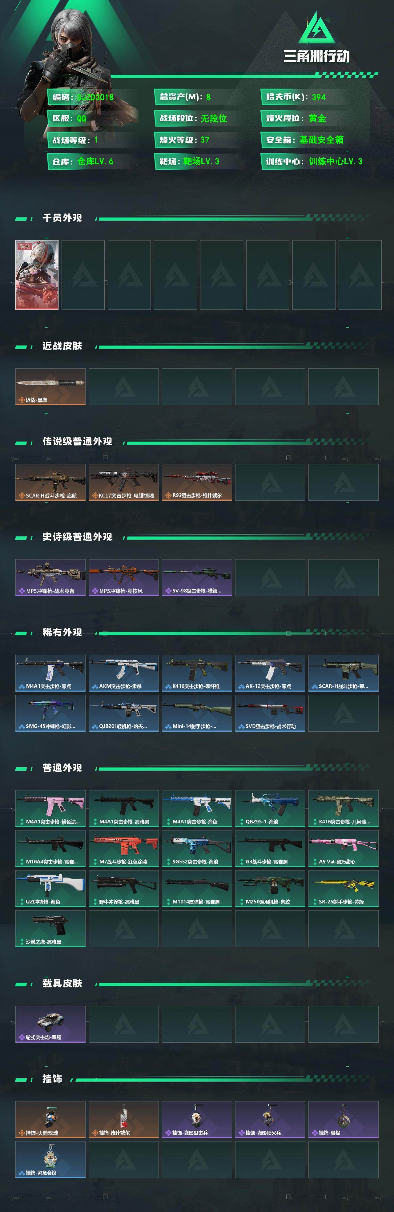 SJZEY469591三角洲行动账号详情图2 SJZEY469591三角洲行动账号详情图2