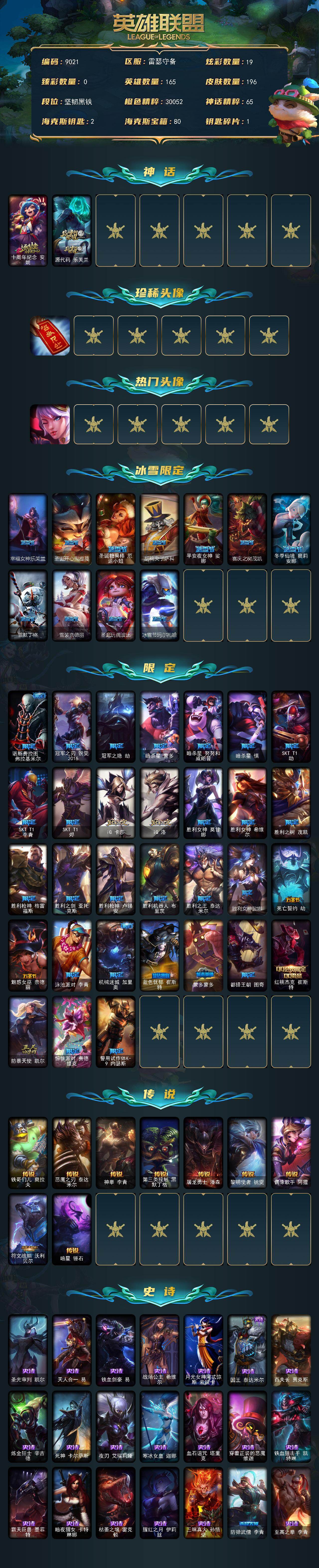 LOLCMW423670英雄联盟账号详情图2