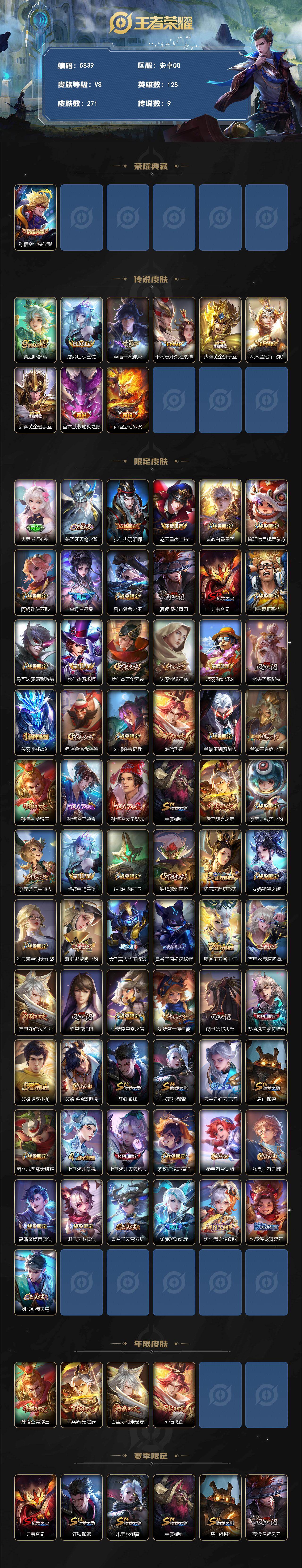 WZLX4228467王者荣耀账号详情图2