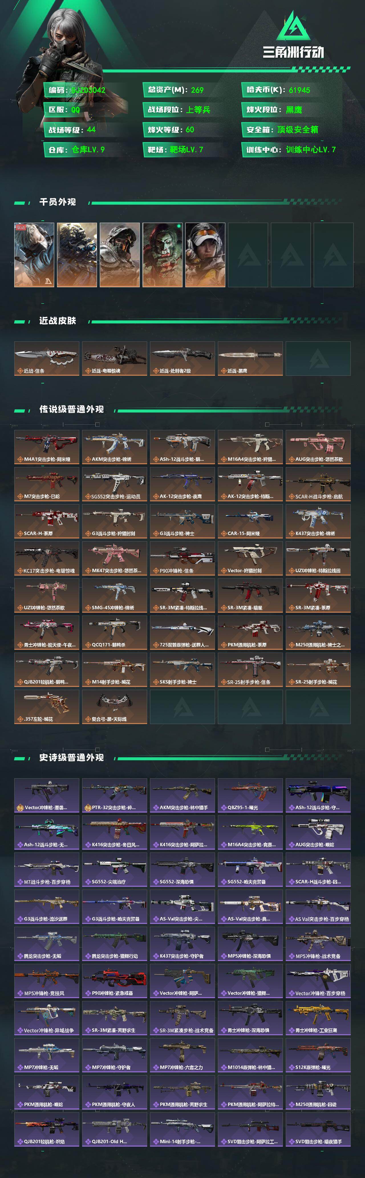 SJZQM470158三角洲行动账号详情图3