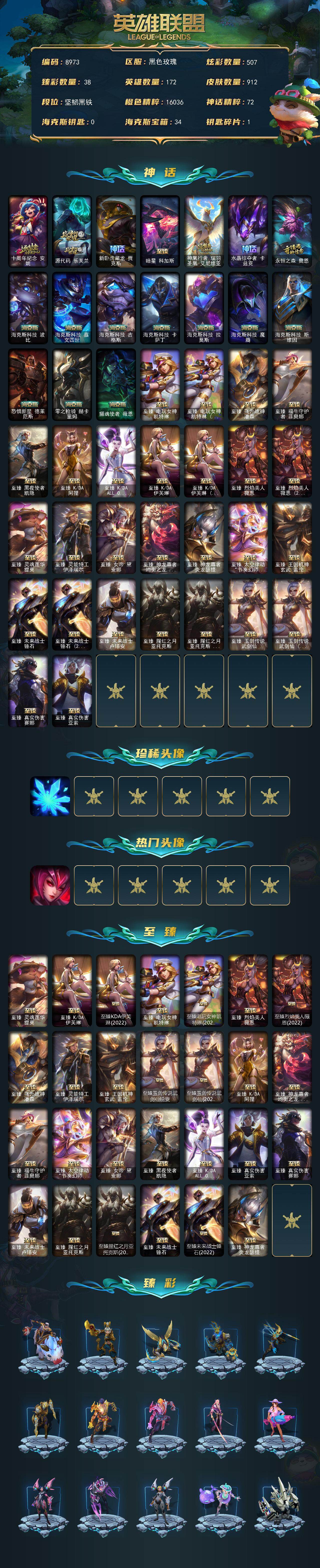 LOLLX423273英雄联盟账号详情图2