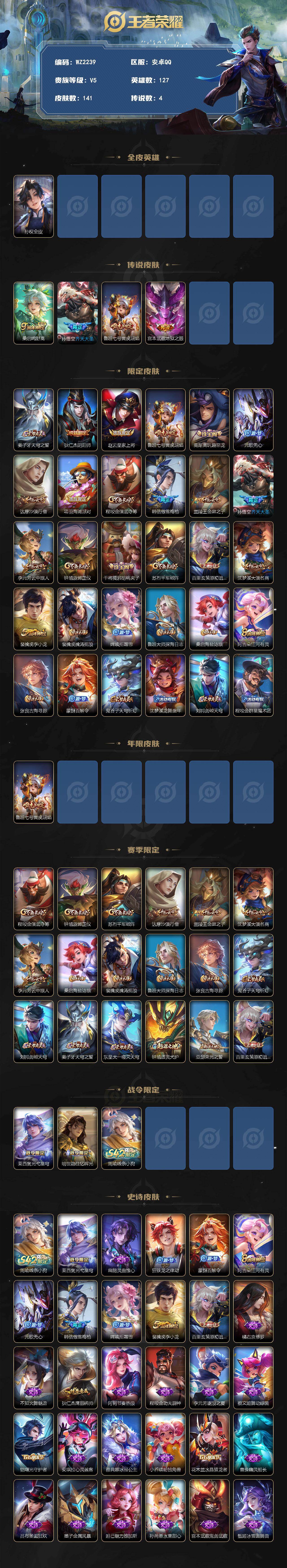 WZCMW4238250王者荣耀账号详情图2