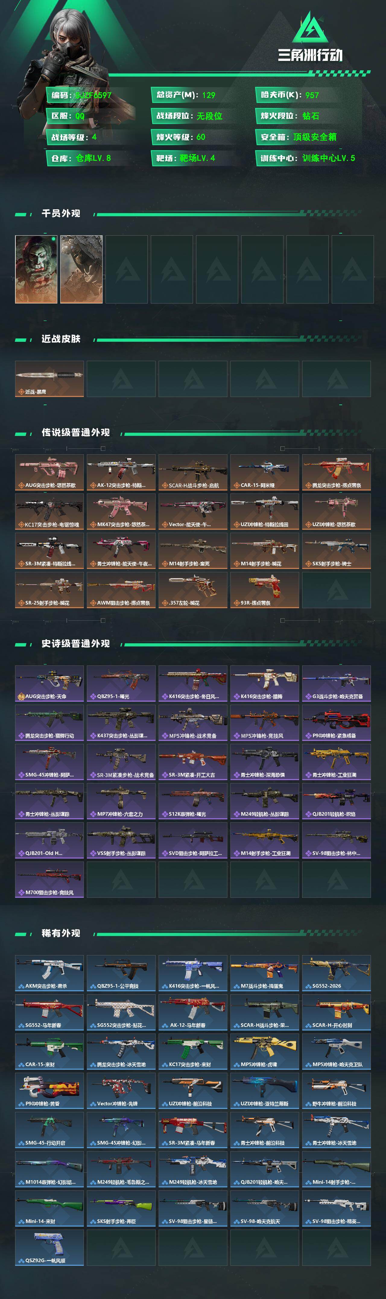 SJZQM471268三角洲行动账号详情图3