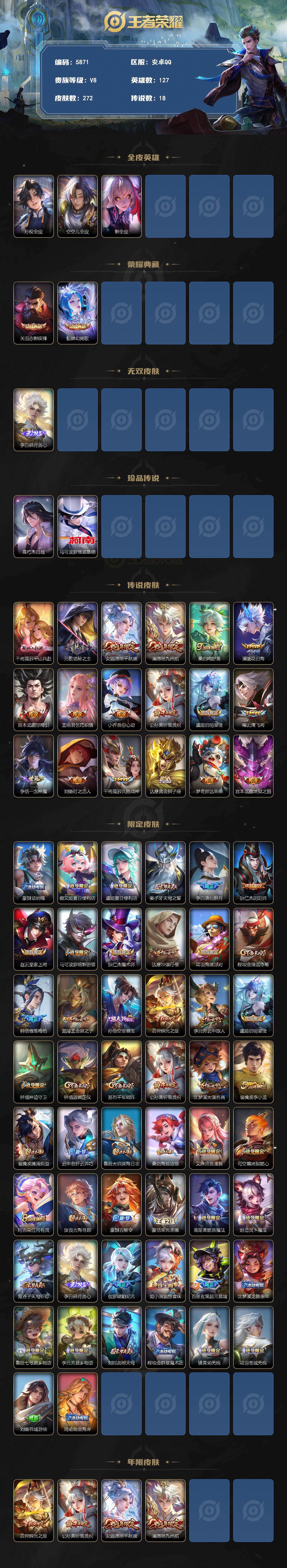 WZLX4232360王者荣耀账号详情图2