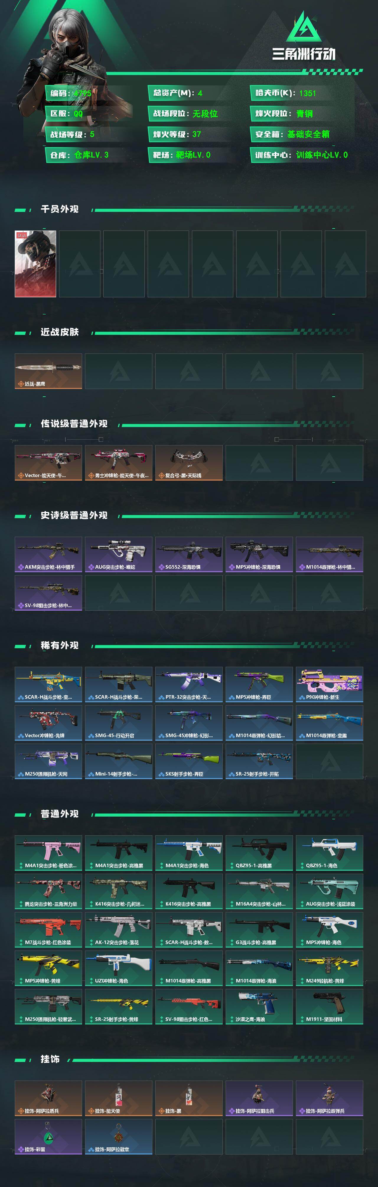 SJZQM471442三角洲行动账号详情图4