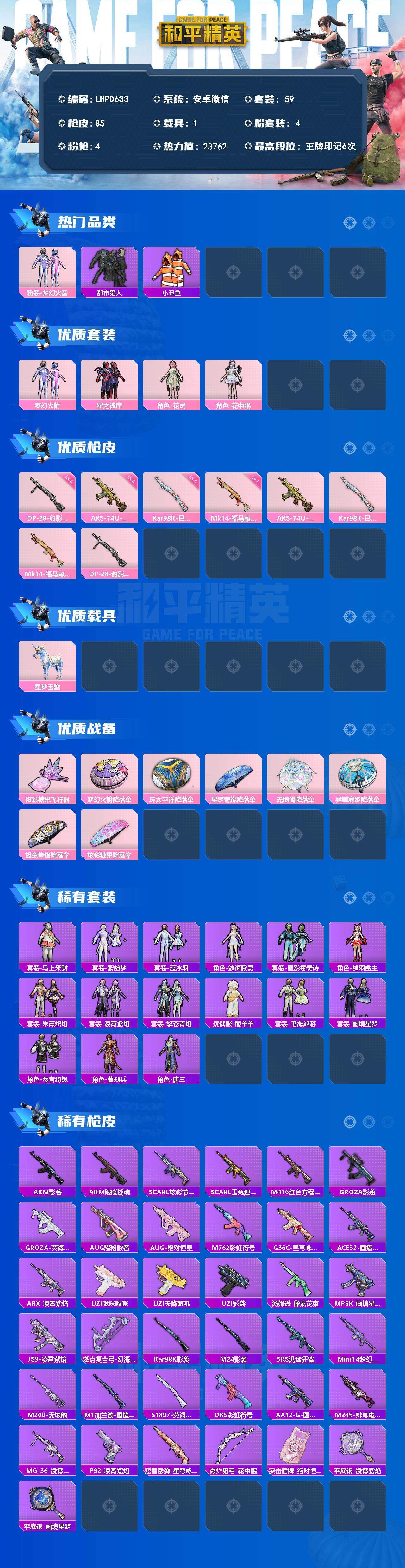 HPLX4131340和平精英账号详情图2