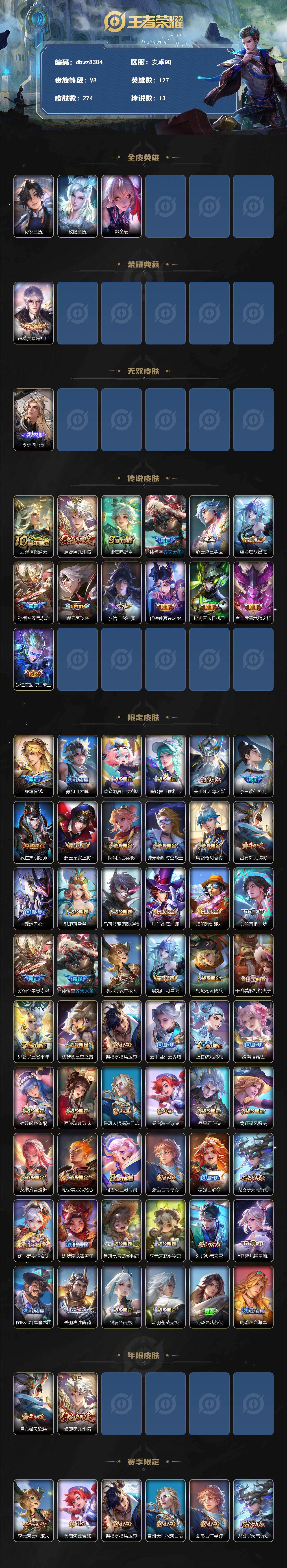 WZQM4240874王者荣耀账号详情图3