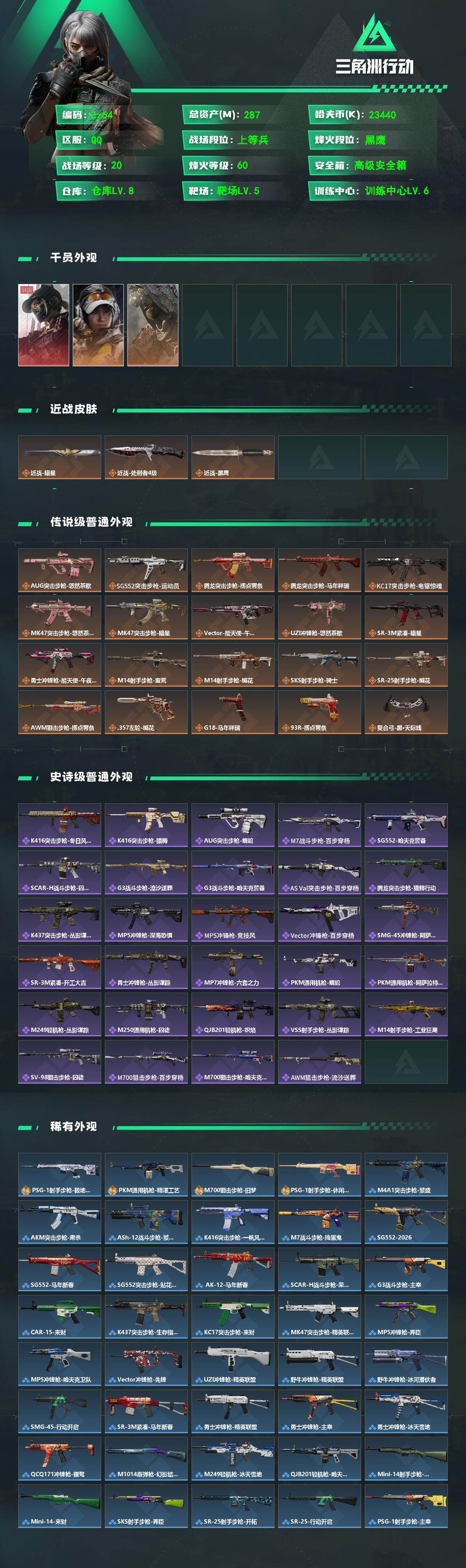 SJZCMW4100723三角洲行动账号详情图2