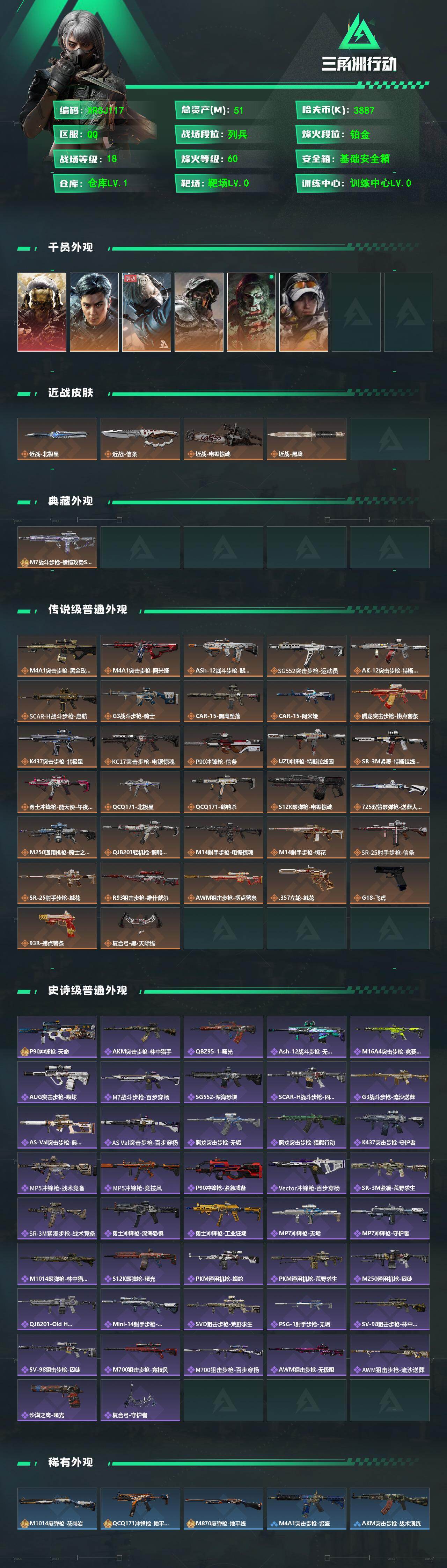 SJZJM472983三角洲行动账号详情图2