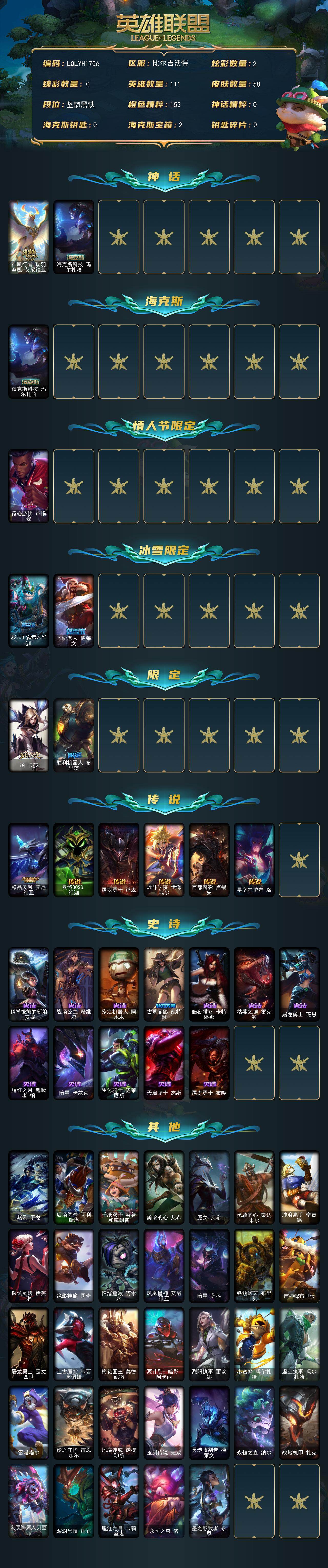 LOLEY423396英雄联盟账号详情图2