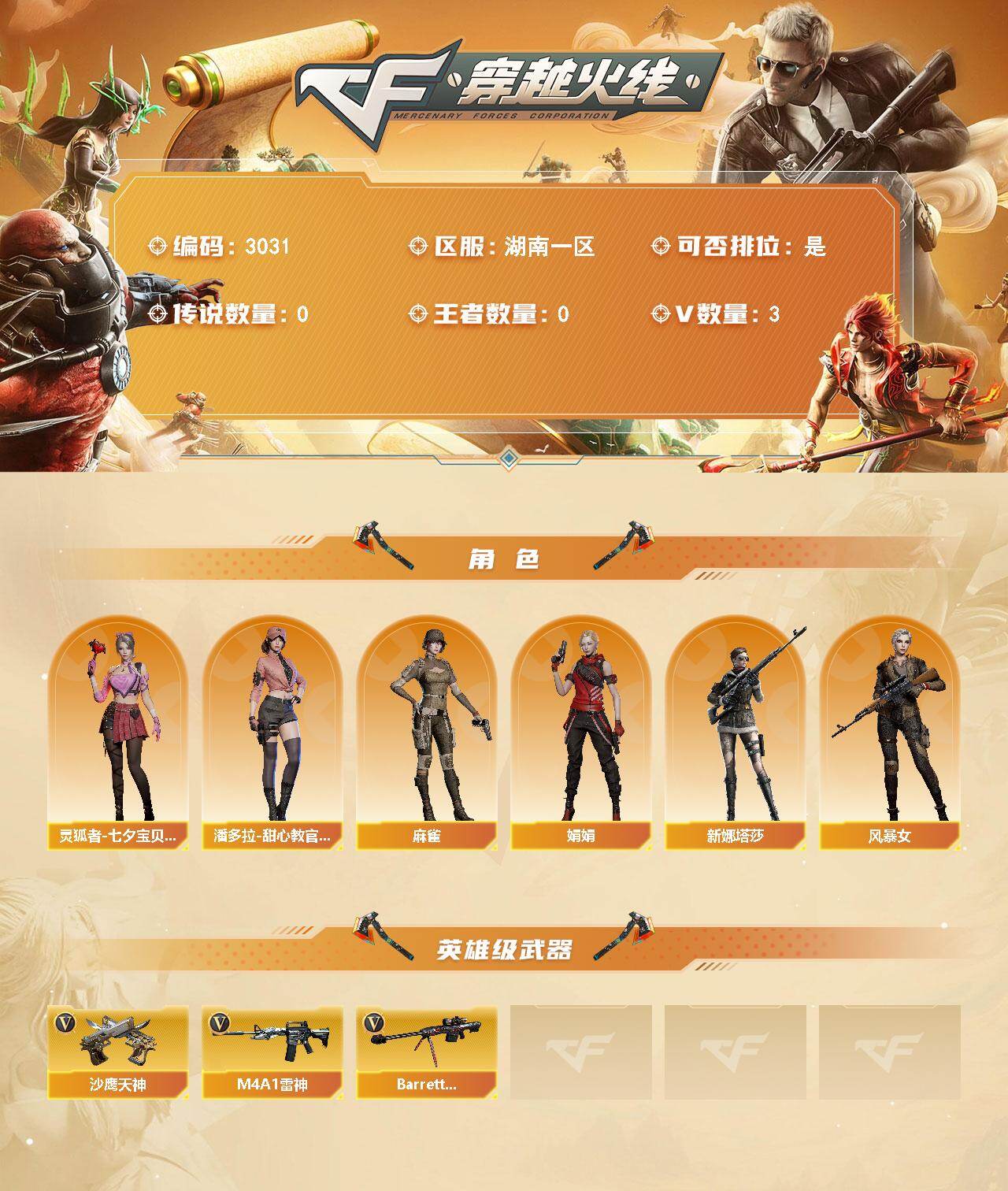 CFCMW462572穿越火线账号详情图2