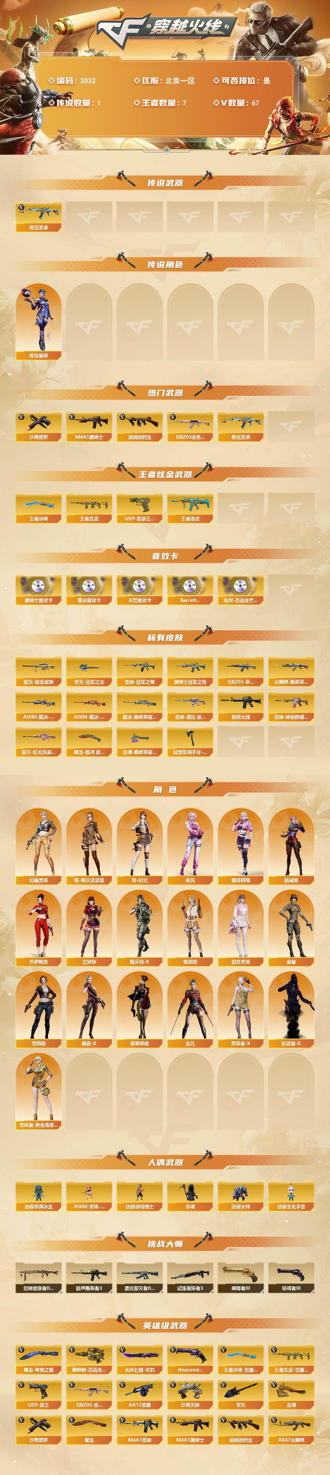 CFCMW462578穿越火线账号详情图2 CFCMW462578穿越火线账号详情图2