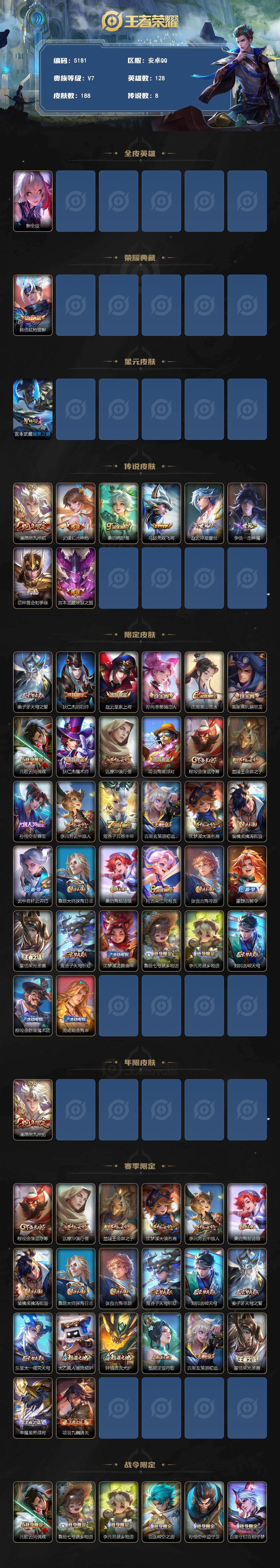 WZJZ4238275王者荣耀账号详情图2