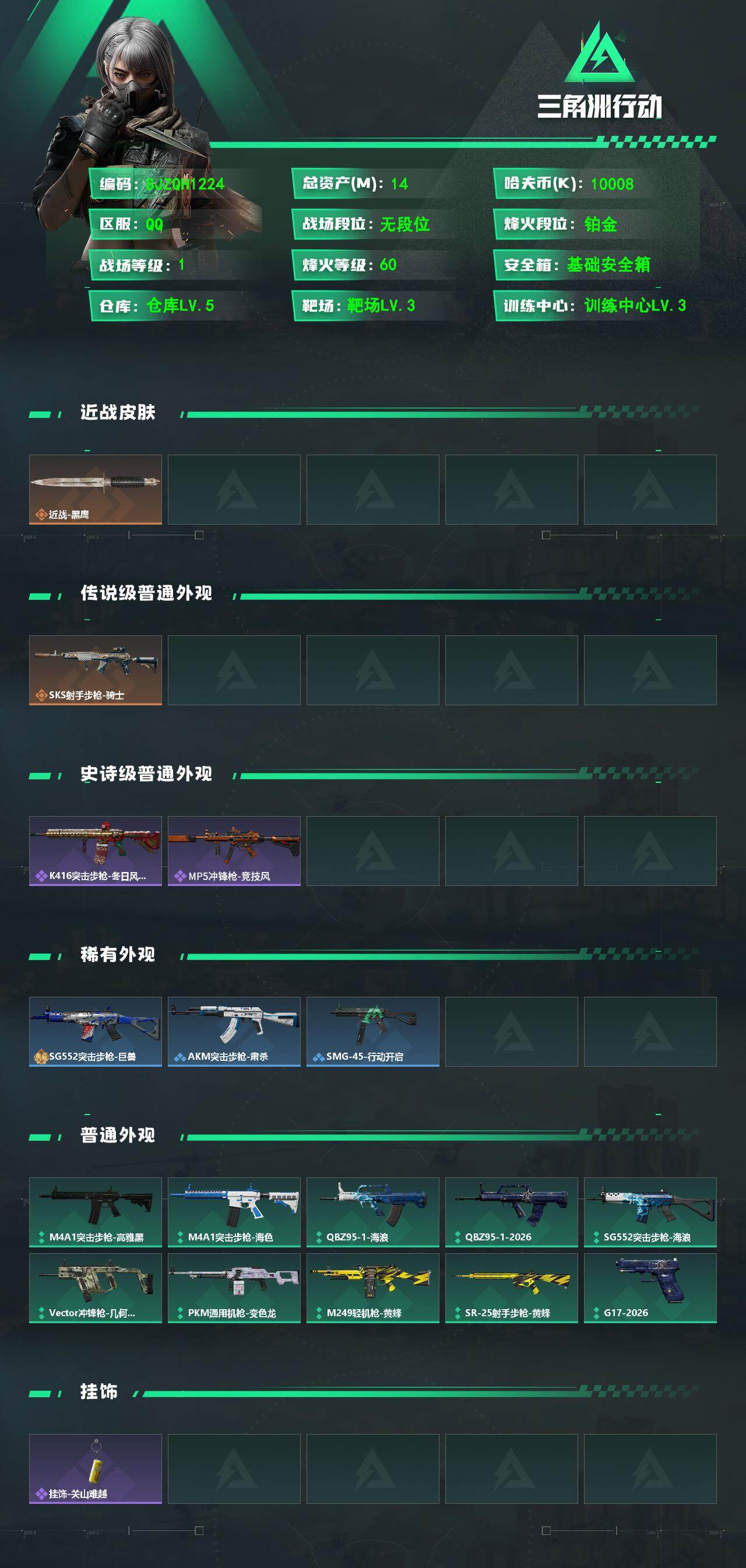 SJZEY471656三角洲行动账号详情图2 SJZEY471656三角洲行动账号详情图2