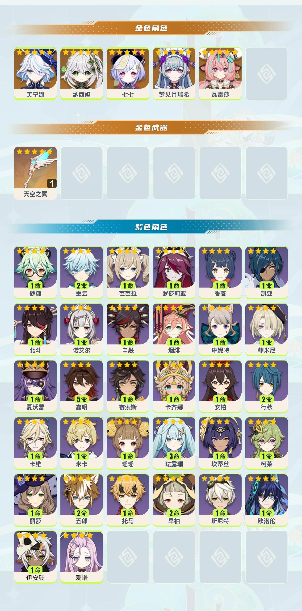 YSEY43507原神账号详情图2