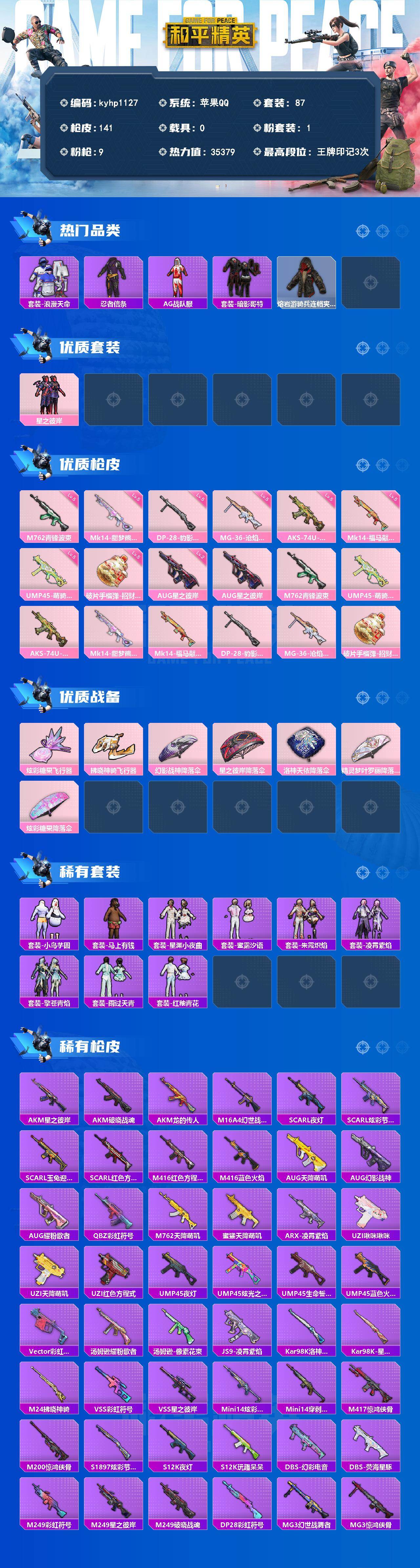 HPQM4131864和平精英账号详情图3