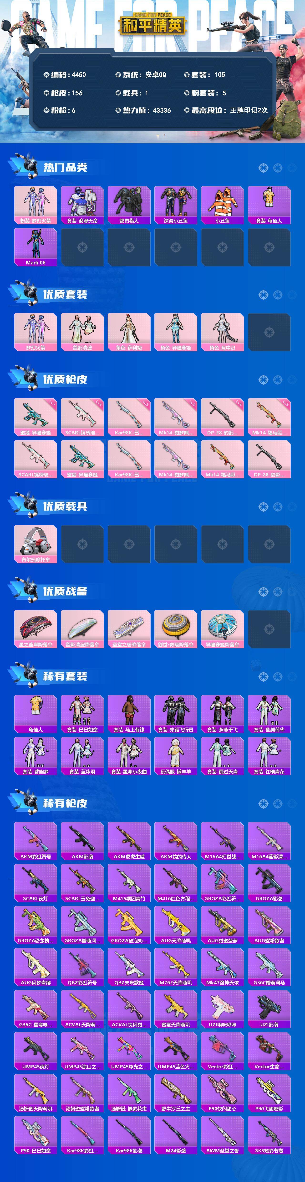 HPLX4129516和平精英账号详情图2