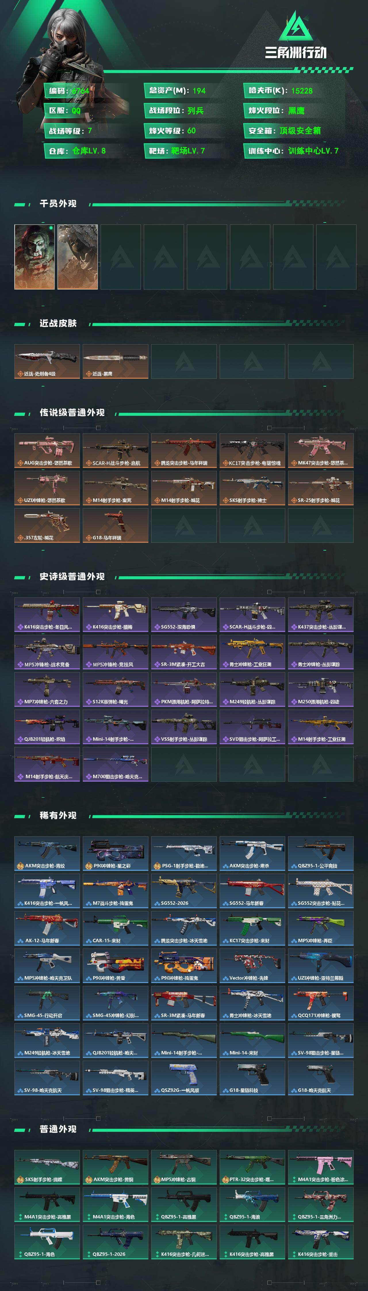 SJZCMW474175三角洲行动账号详情图2