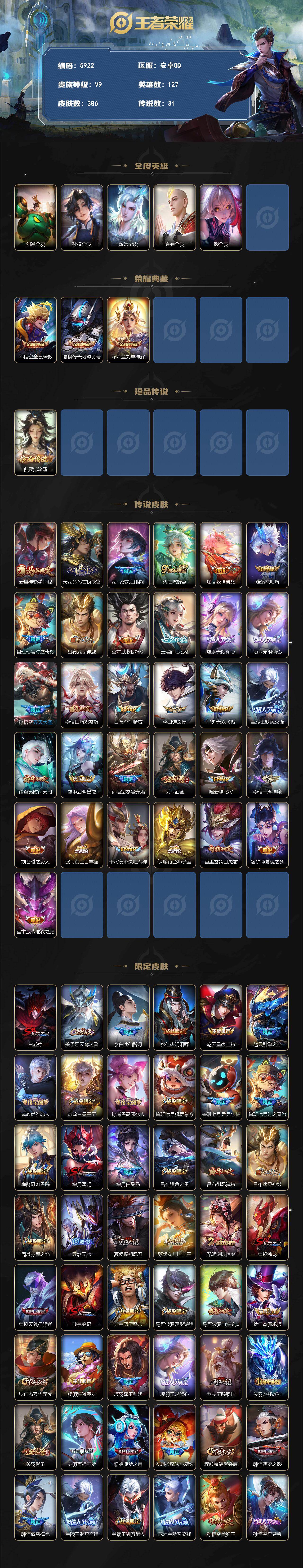 WZLX4234856王者荣耀账号详情图2